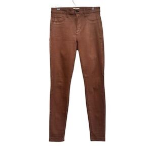 L'AGENCE Marguerite high-rise mocha brown coated denim jeans, size 29